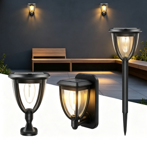 Outdoor Lighting Sensor - 2 Adet Dış Mekan Güneş Enerjili