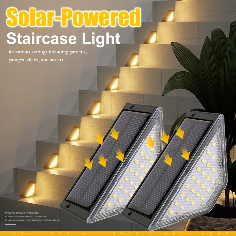 Outdoor Lighting Art - 22/24LED Güneş Enerjili LED Üçgen Basamak