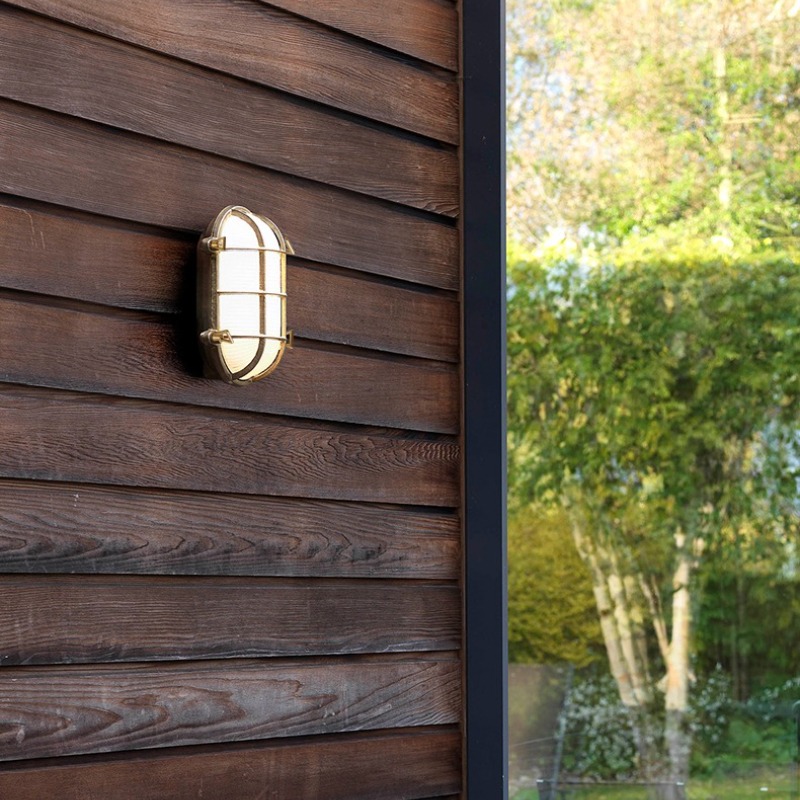 Outdoor Lighting Brass - Minimalist Pirinç Cam Duvar Lambaları Açık
