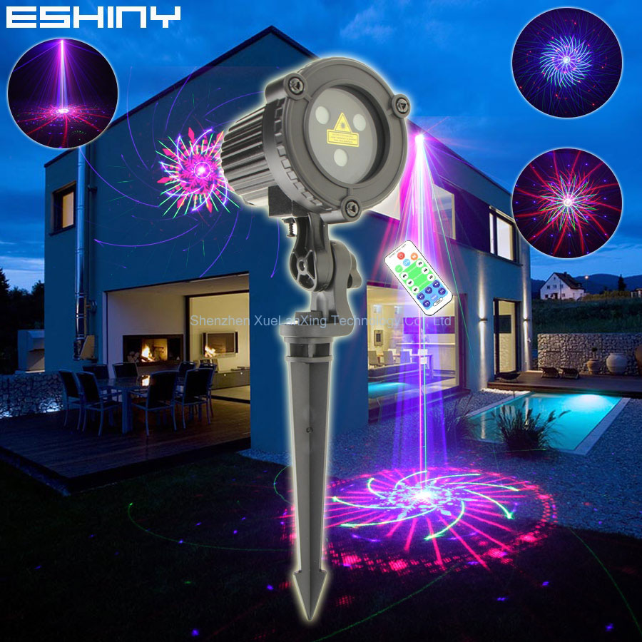 Outdoor Lighting With Outlet - Ergb lazer peyzaj ışığı hareketli 60