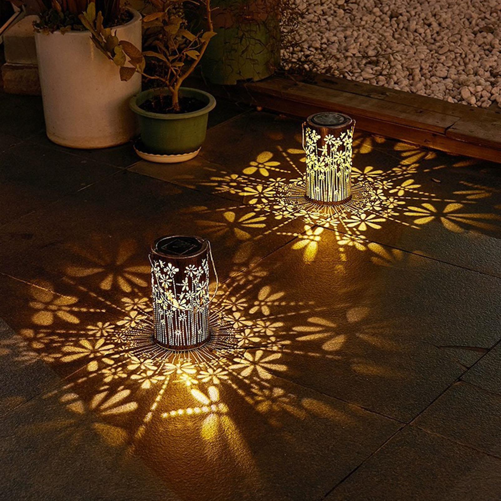 Solar Path Light - Güneş Enerjili Fenerler Renkli Metal Çiçek