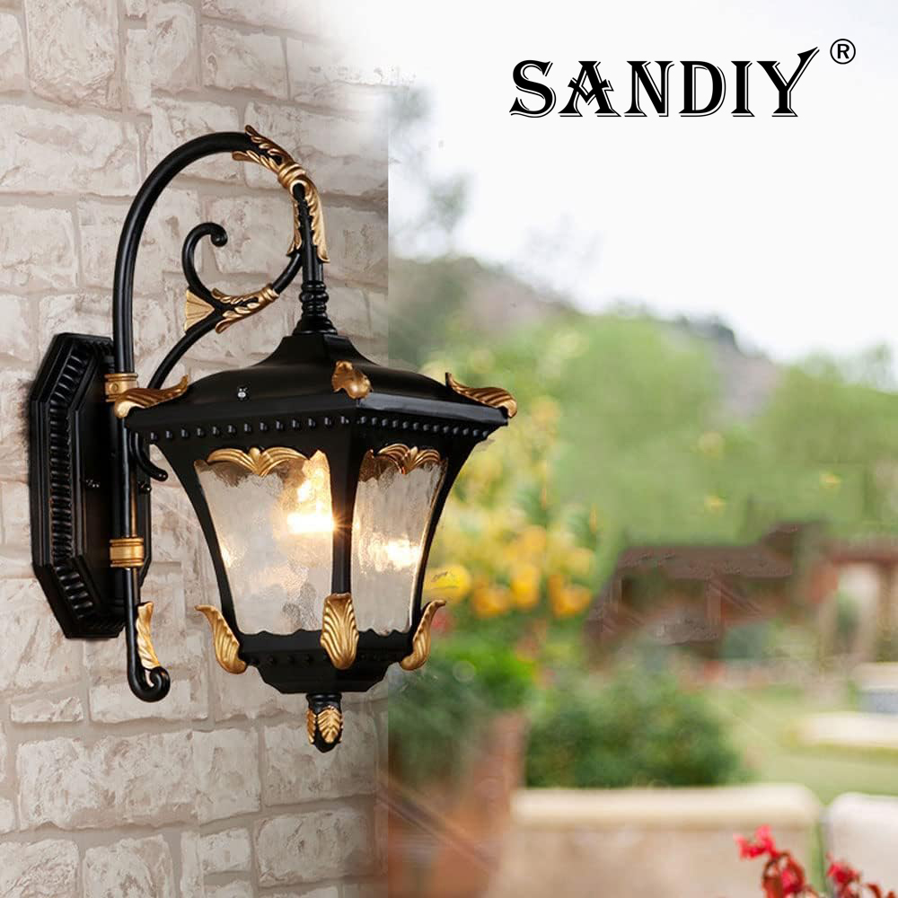 Outdoor Yard Lighting Fixtures - SANDIY Dış Mekan Duvar Lambası, Retro