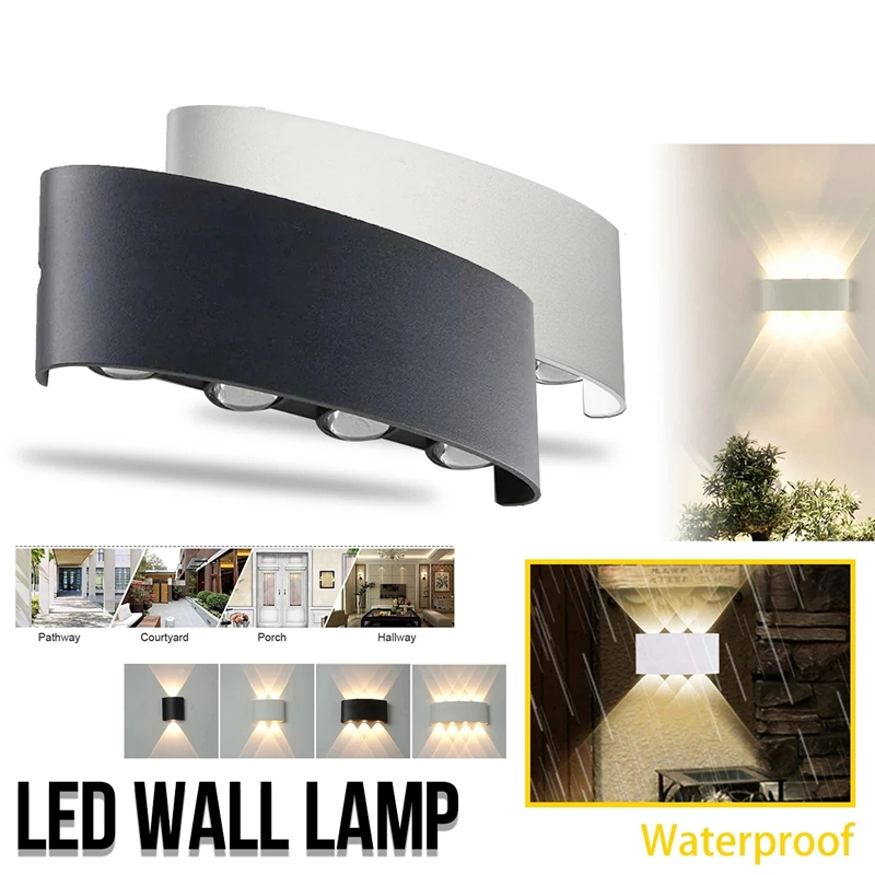 Outdoor Lighting With Outlet - Modern Led duvar lambası açık merdiven