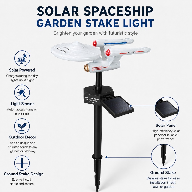 Star Trek USS Enterprise Solar - Outdoor Lighting Led Fixtures incelemesi ve fiyatı