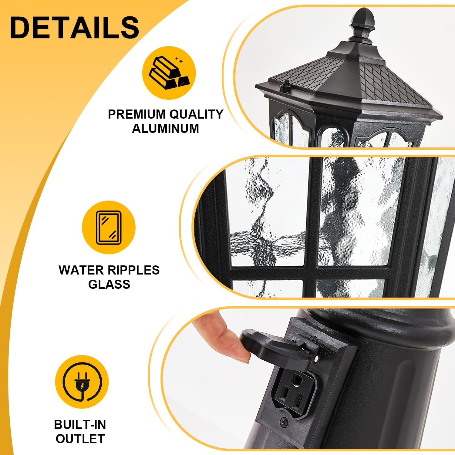Su geçirmez dış mekan direk la - Outdoor Yard Lighting Fixtures incelemesi ve fiyatı
