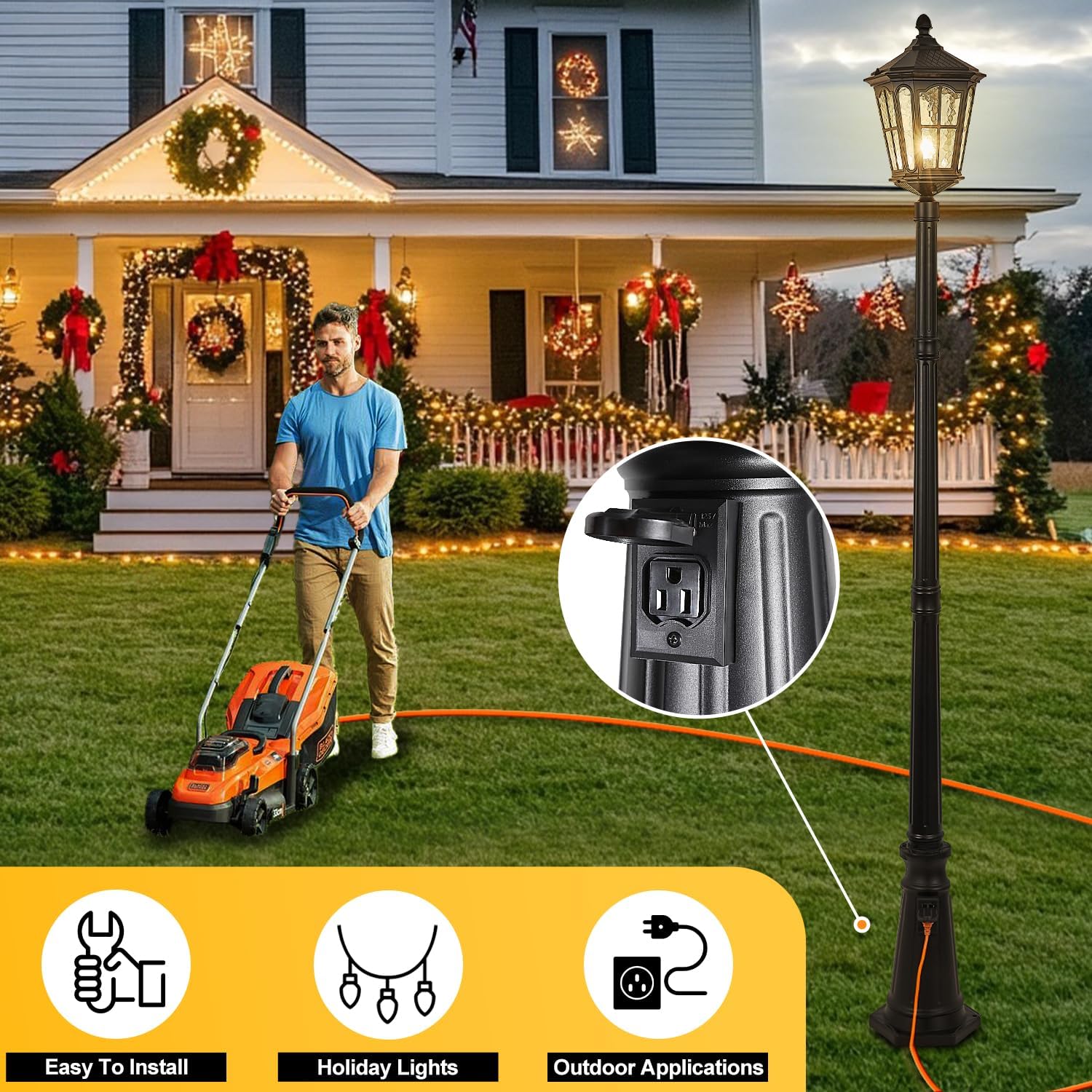 Su geçirmez dış mekan direk la - Outdoor Yard Lighting Fixtures incelemesi ve fiyatı
