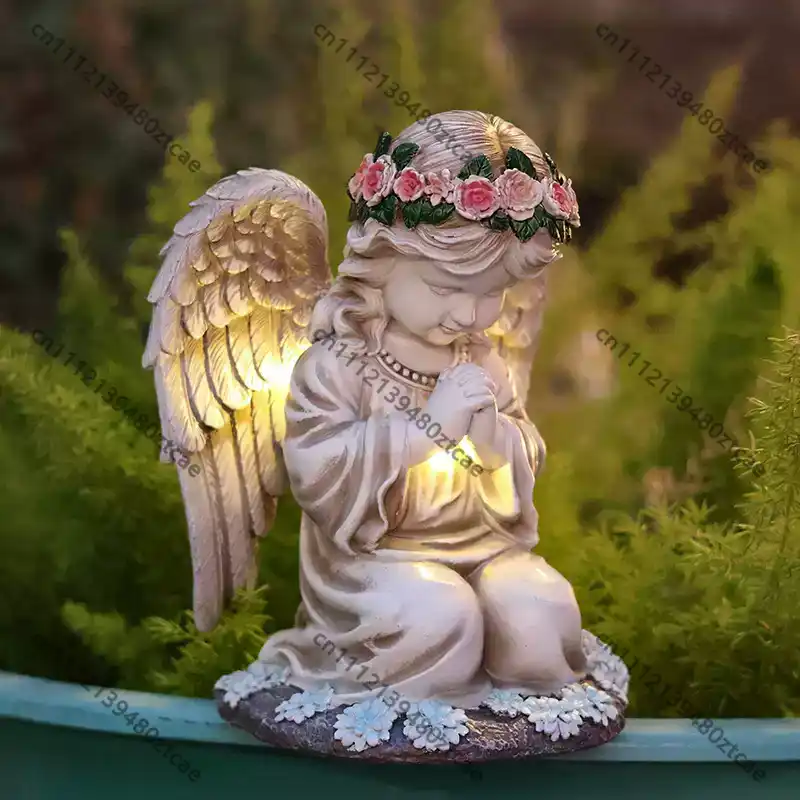 Güneş Enerjili Haç Melek Heyke - Outdoor Lighting Brass incelemesi ve fiyatı